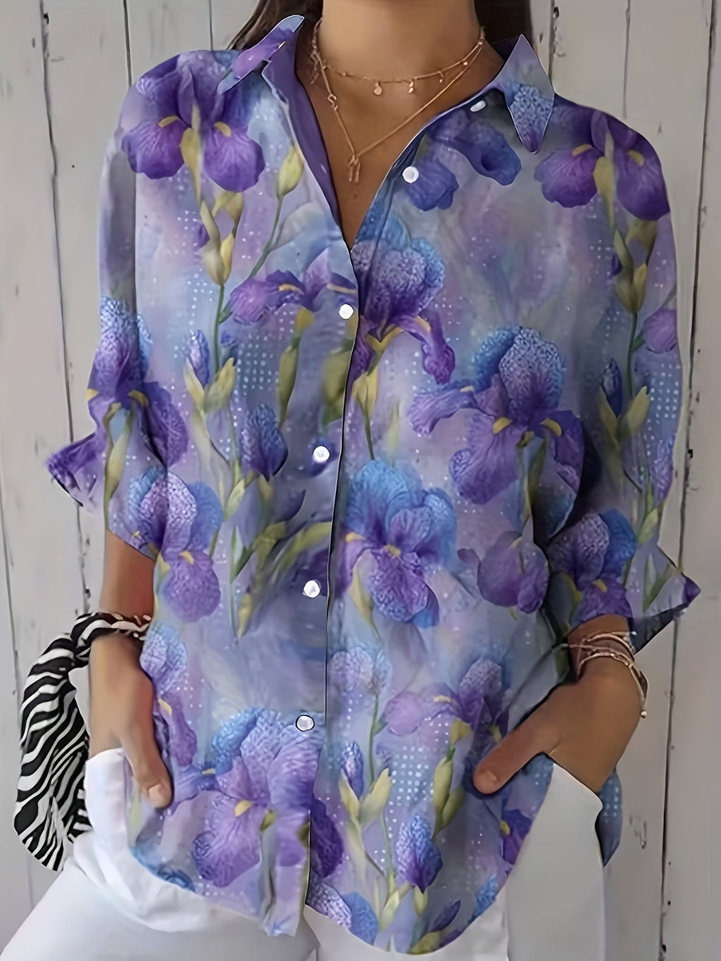 Ximena | Effortless Floral Button-Up Blouse for Women