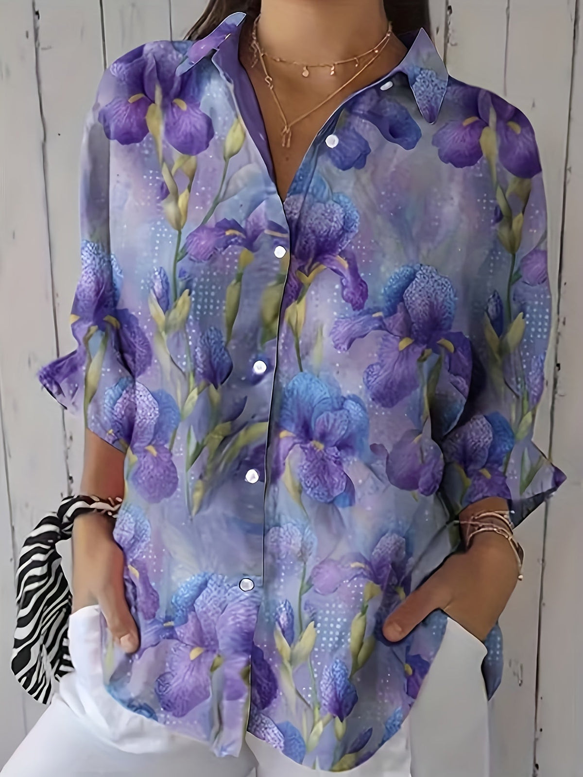 Ximena | Effortless Floral Button-Up Blouse for Women
