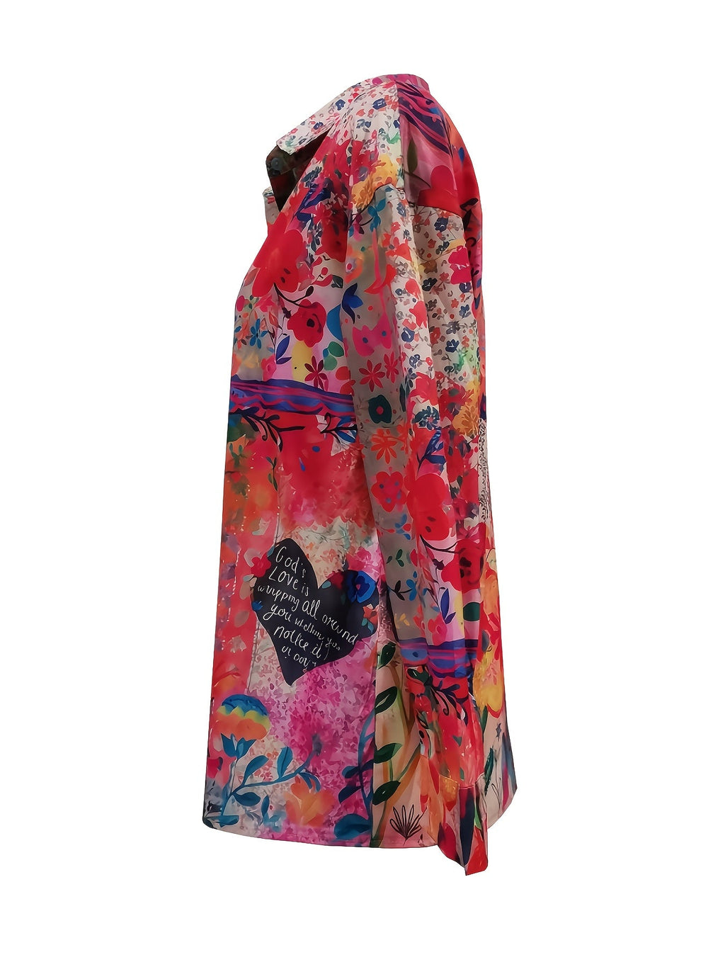 Blossom | Floral Collared Long Sleeve Shirt for Women