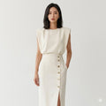 Stefania | Split Midi Dress