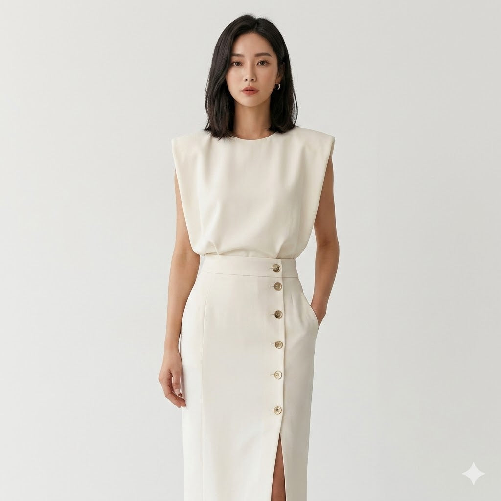 Stefania | Split Midi Dress