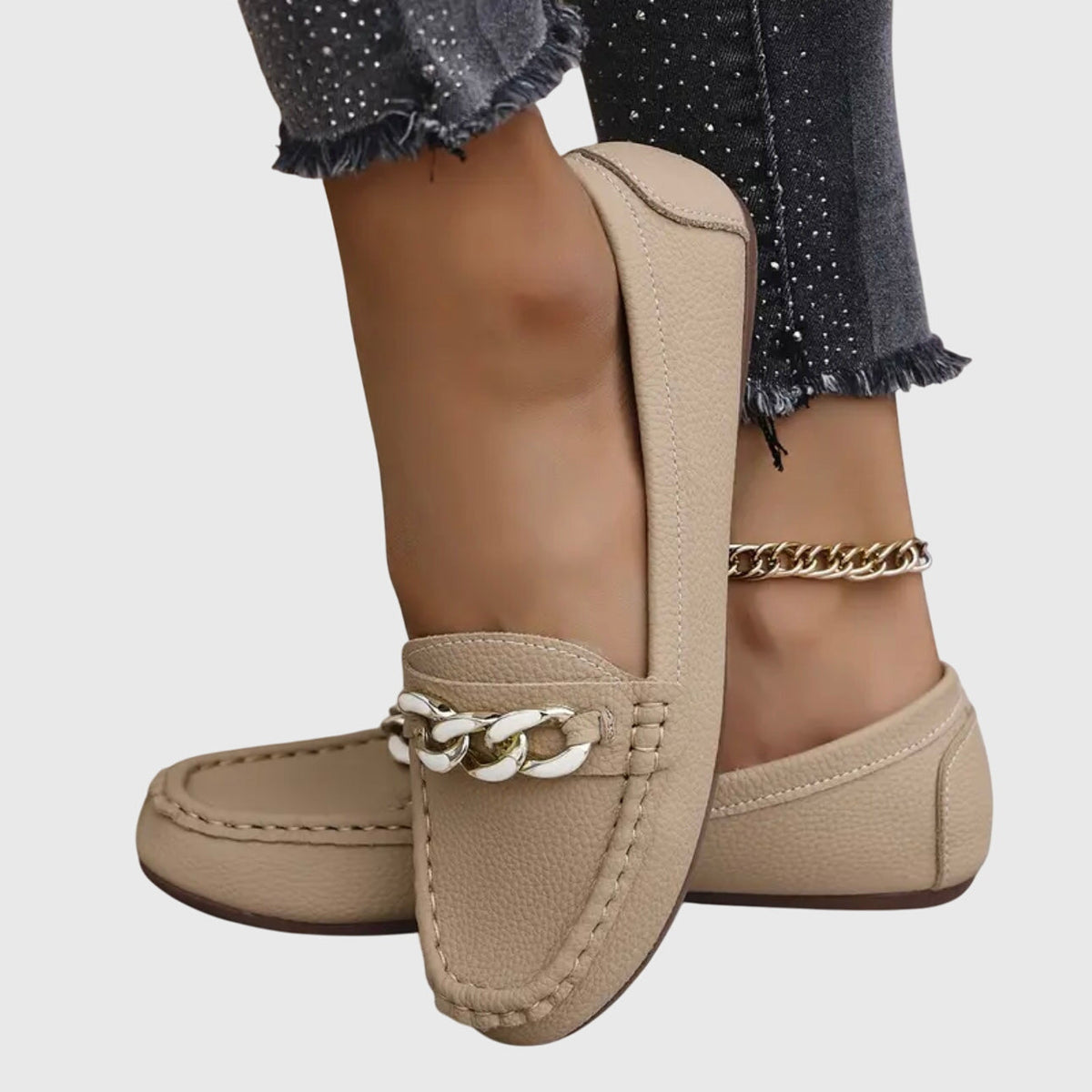 Luna | Chain Detail Loafers for Women