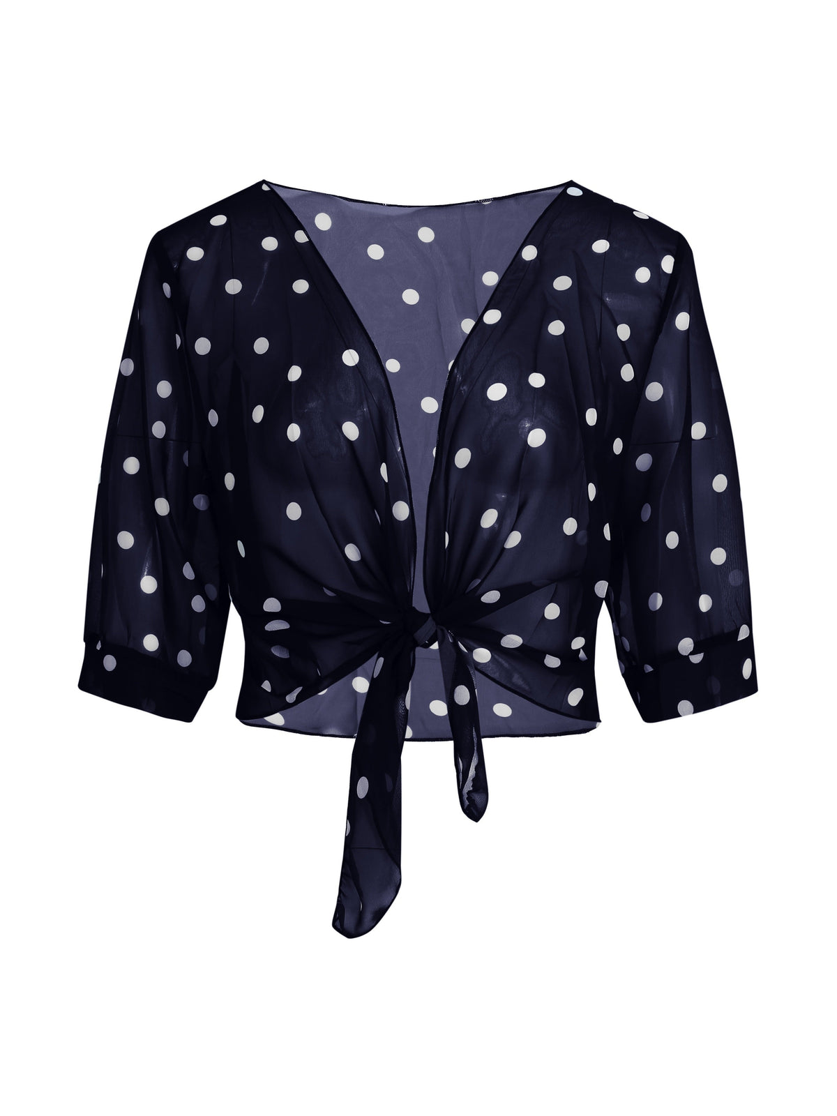 Cinzia | Polka Dot Tie Blouse for Women