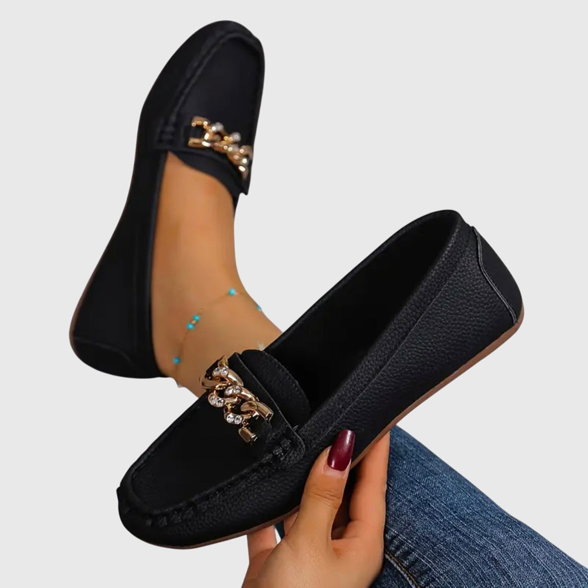 Luna | Chain Detail Loafers for Women