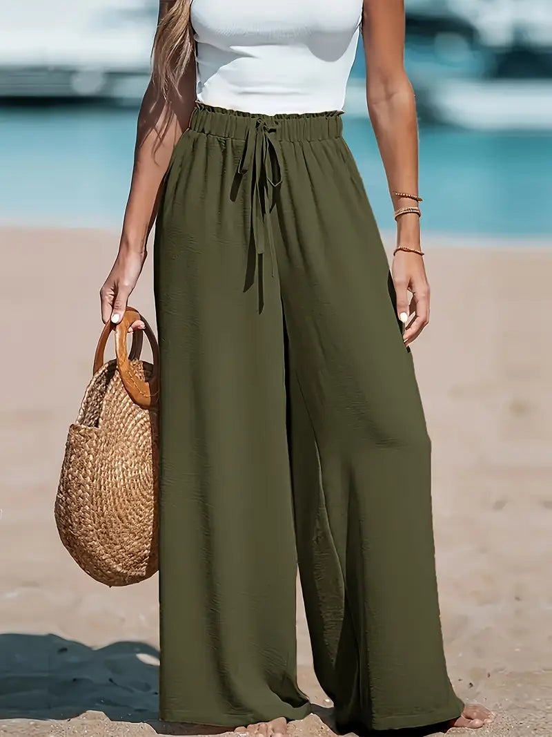 Severine | Linen High-Waisted Trousers for Women