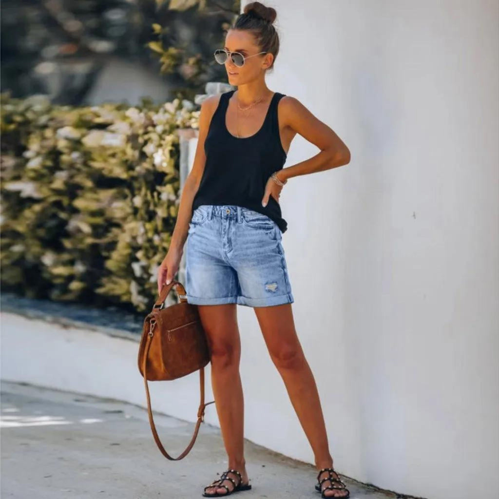 Adele | Tailored Linen Shorts for Women