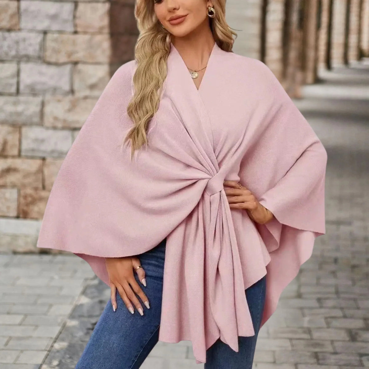 Briana | Elegant Draped Poncho for Women
