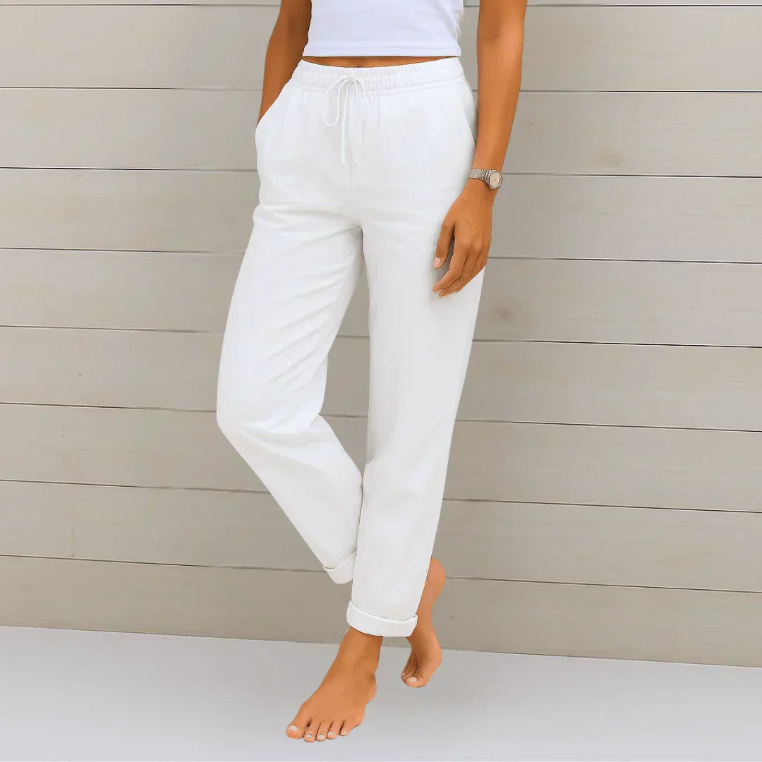 Marlene | Airy Linen Summer Trousers for Women
