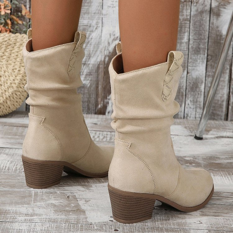 Albertine | Vintage Cowboy Tassel Ankle Boots
