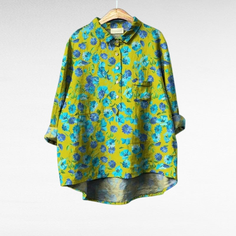 Zita | Elegant Linen Summer Blouse for Women
