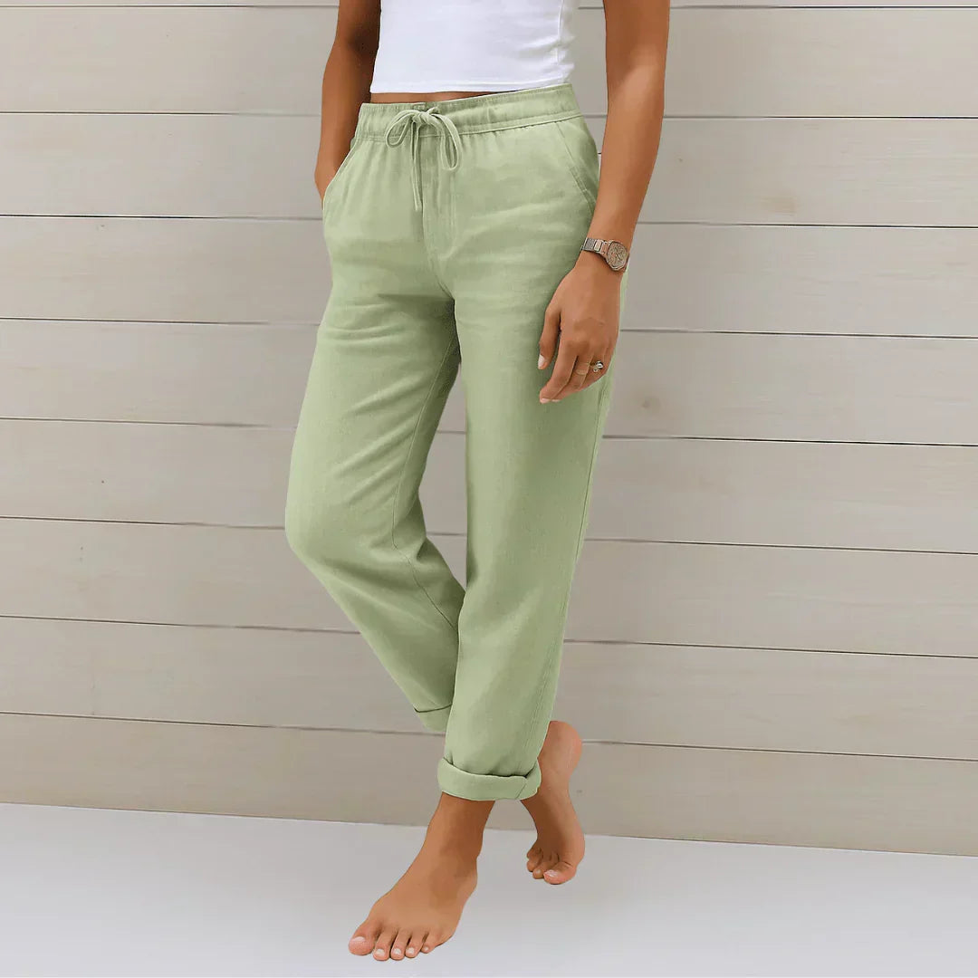 Marlene | Airy Linen Summer Trousers for Women
