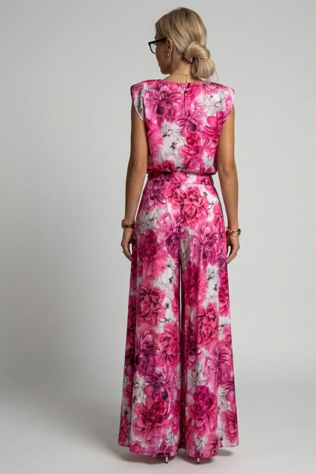 Bianca | Elegant Pleated Wide-Leg Jumpsuit for Women
