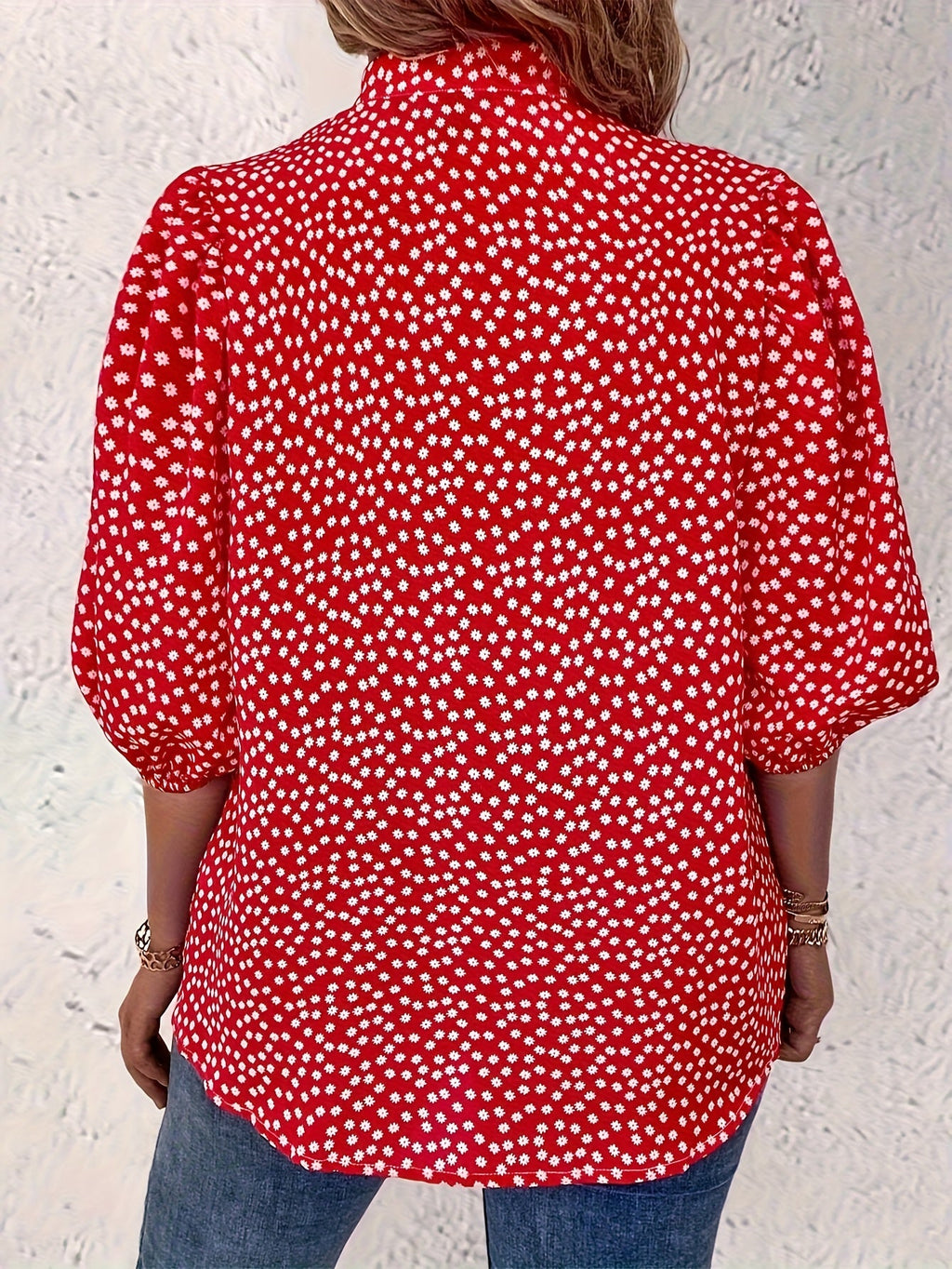 Madison | Polka Dot Button Blouse for Women