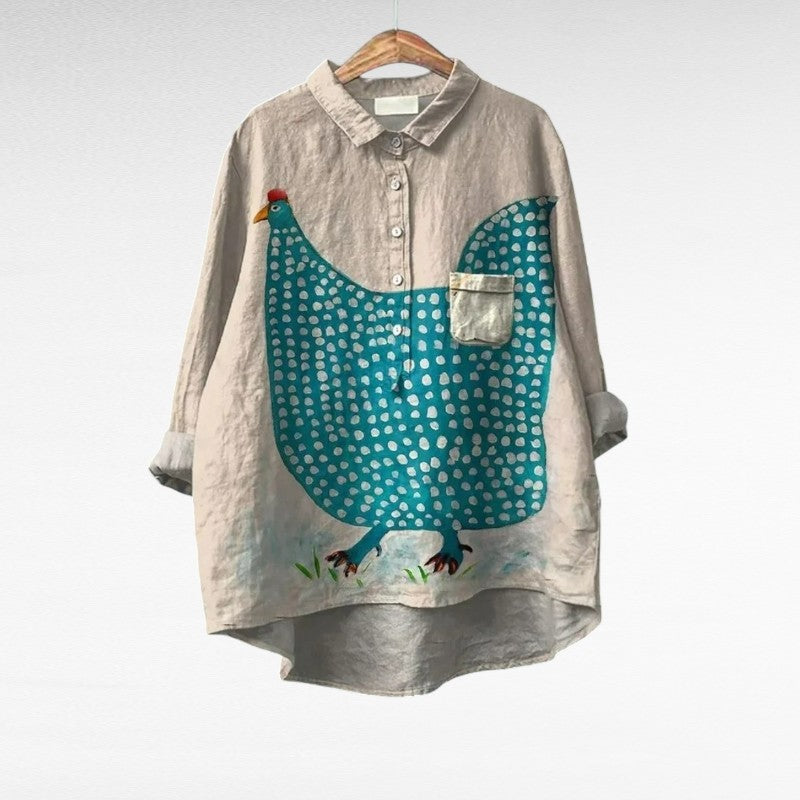 Adeline | Elegant Linen Summer Blouse for Women
