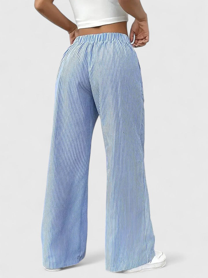 Dominique | Linen Wide-Leg Trousers for Women