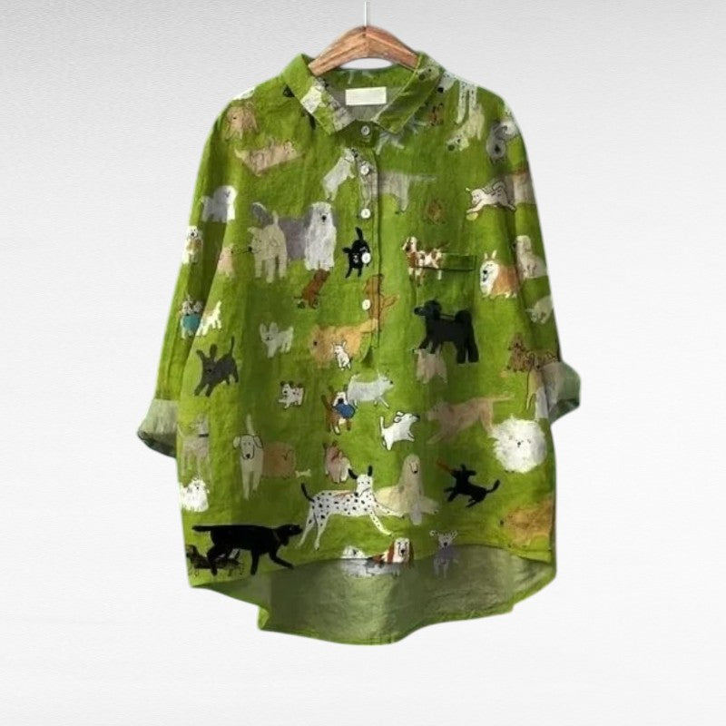 Palmira | Elegant Linen Summer Blouse for Women