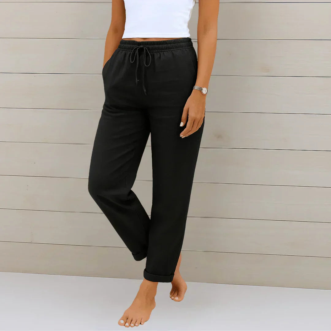 Marlene | Airy Linen Summer Trousers for Women