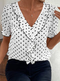 Hilda | Lace Bubble Sleeve Blouse for Women