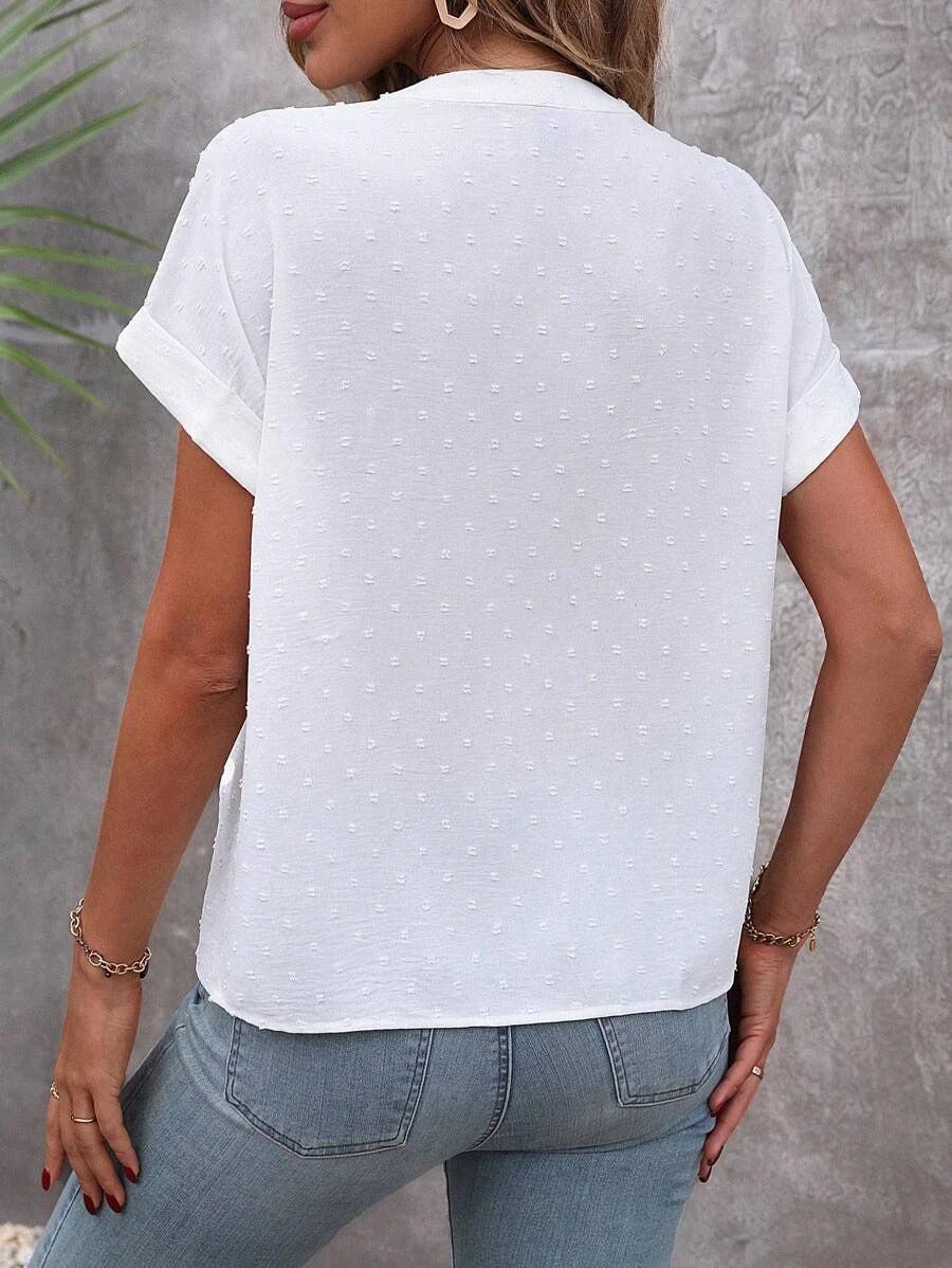 Leilani | Swiss Dot Vacation Blouse for Women