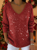 Georgia | Festive V-Neck Jumper for Women