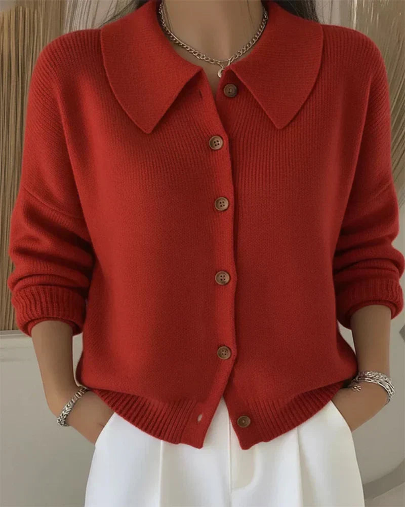 Apolline | Button Collar Cardigan for Women