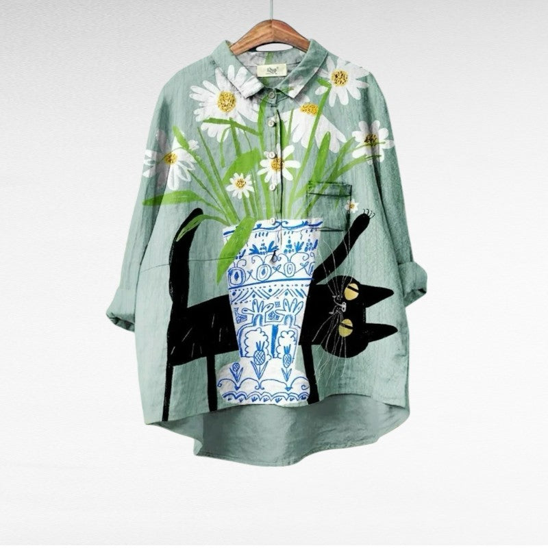 Alice | Elegant Linen Summer Blouse for Women