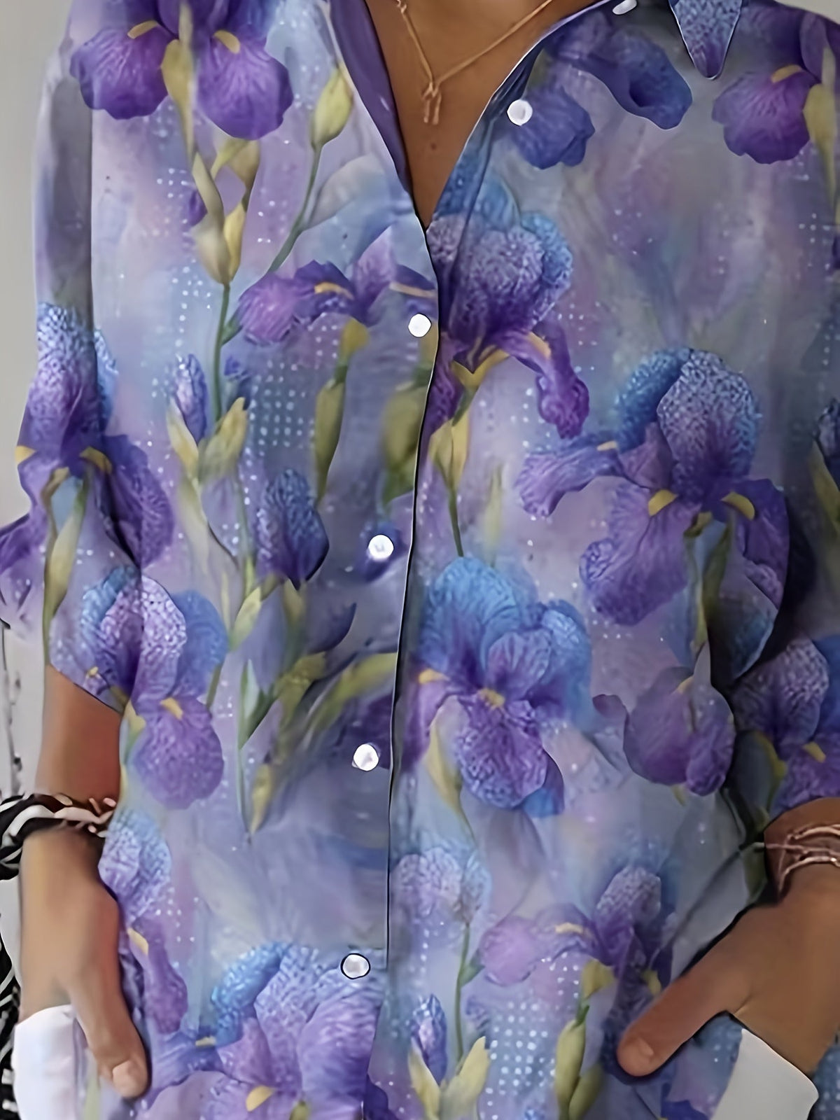 Ximena | Effortless Floral Button-Up Blouse for Women