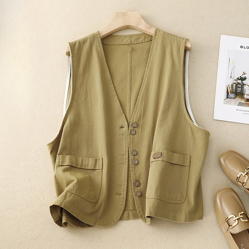 Peronella | Relaxed Button Vest for Women