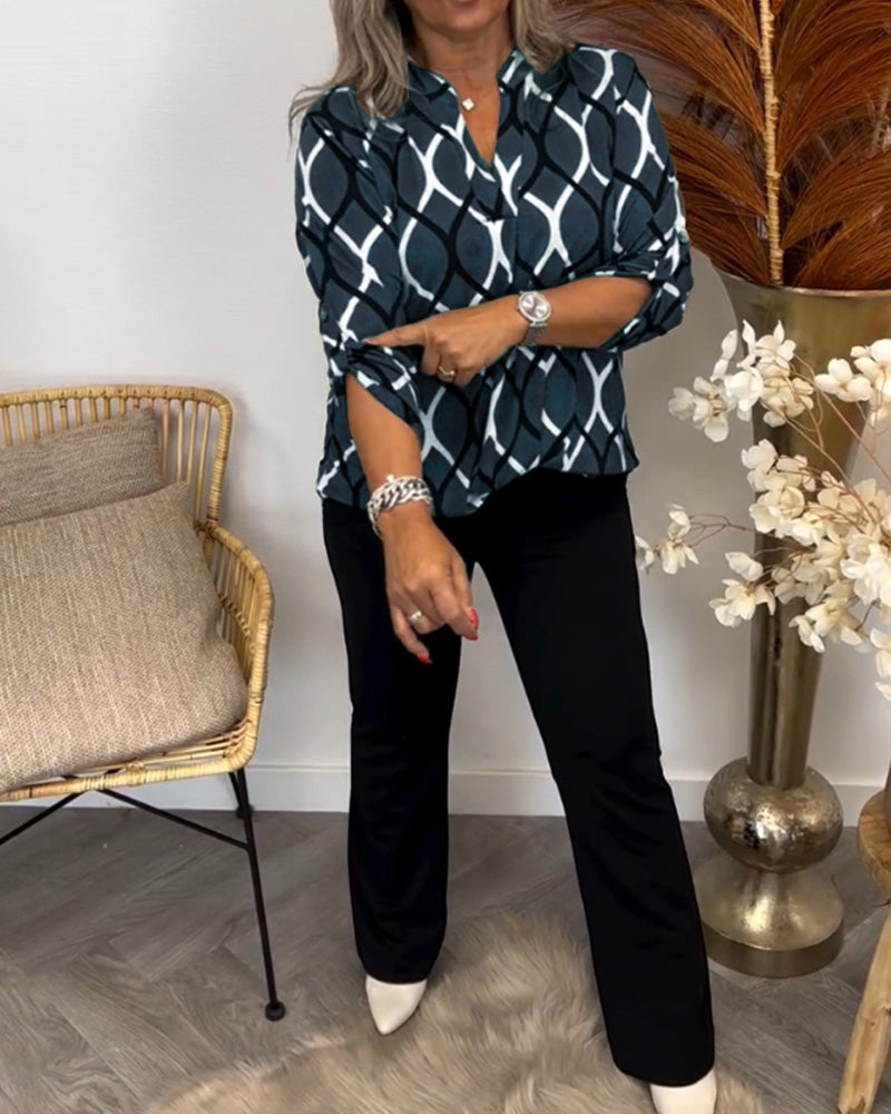Marianthi | Casual Long-Sleeve Printed Blouse for Women