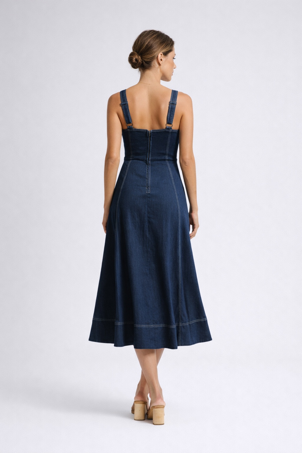 Eloise | Denim Midi Dress