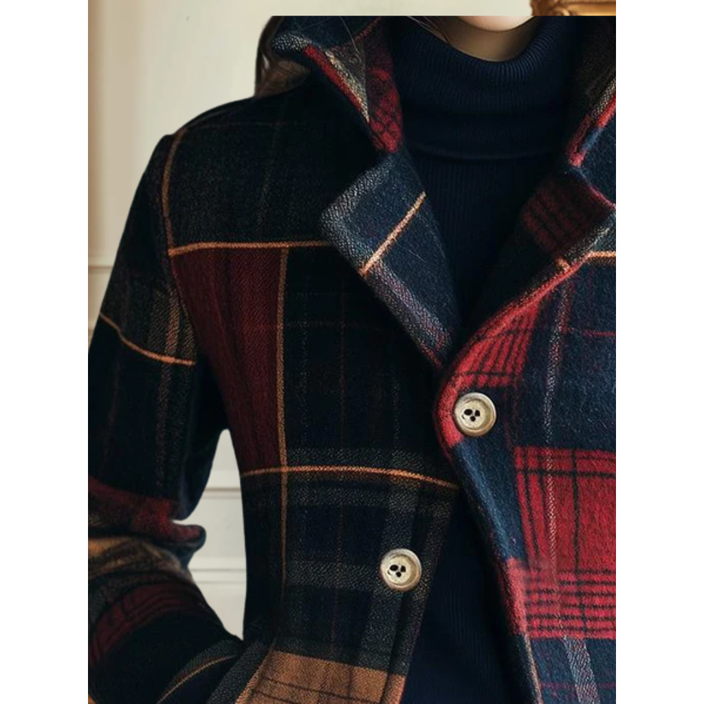 Francesca | Classic Plaid Wool Jacket for Women