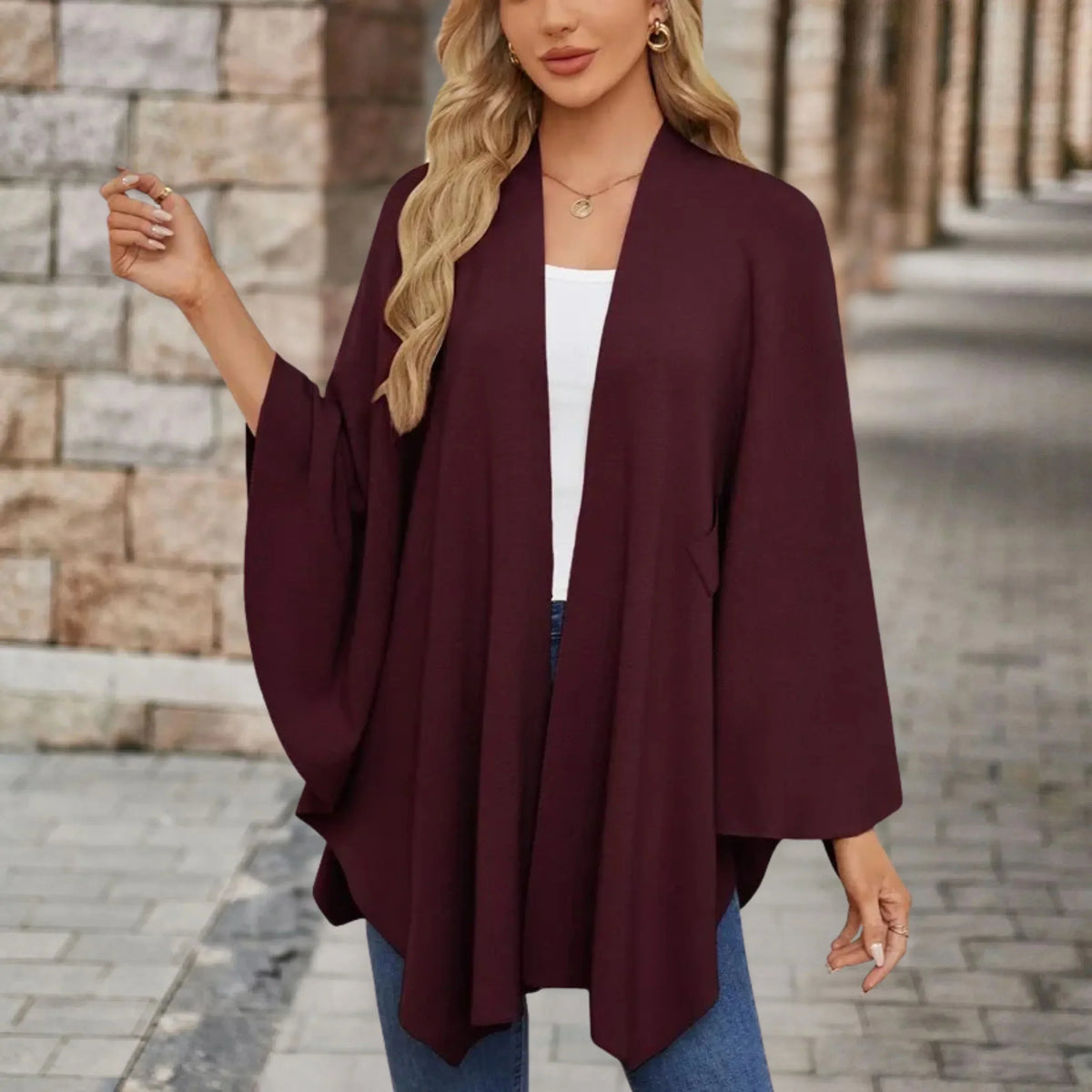 Briana | Elegant Draped Poncho for Women