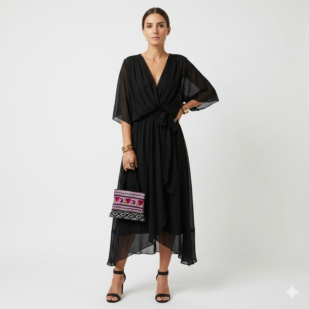 Gaia | Wrap Maxi Dress
