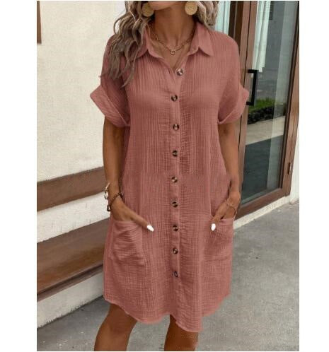 Emilia | Linen Shirt Dress