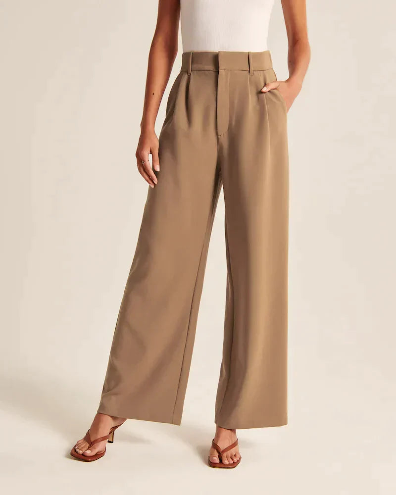 Theodora | Linen Wide-Leg Trousers for Women