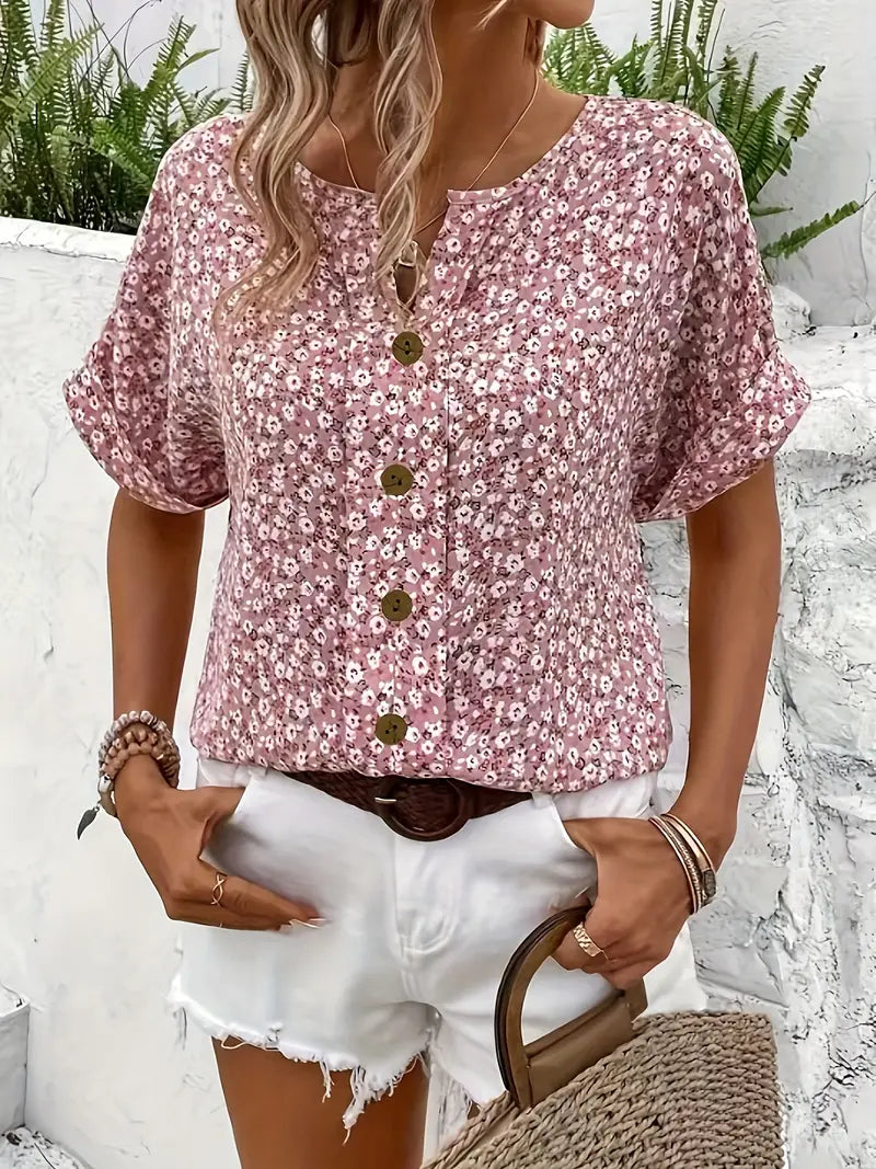 Verna | Chic Floral Print Blouse for Women