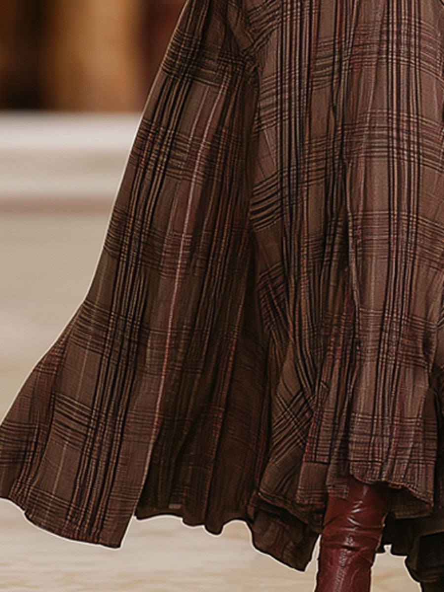 Rosita | Plaid Elastic Waist Skirt