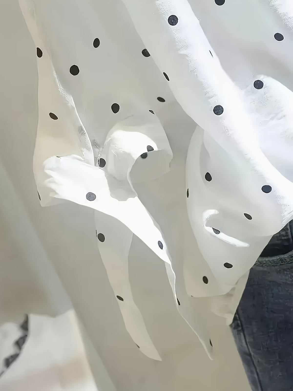 Vivian | Elegant Polka Dot Button Blouse for Women