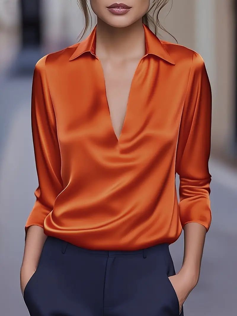 Eliane | Premium V-Neck Blouse for Women