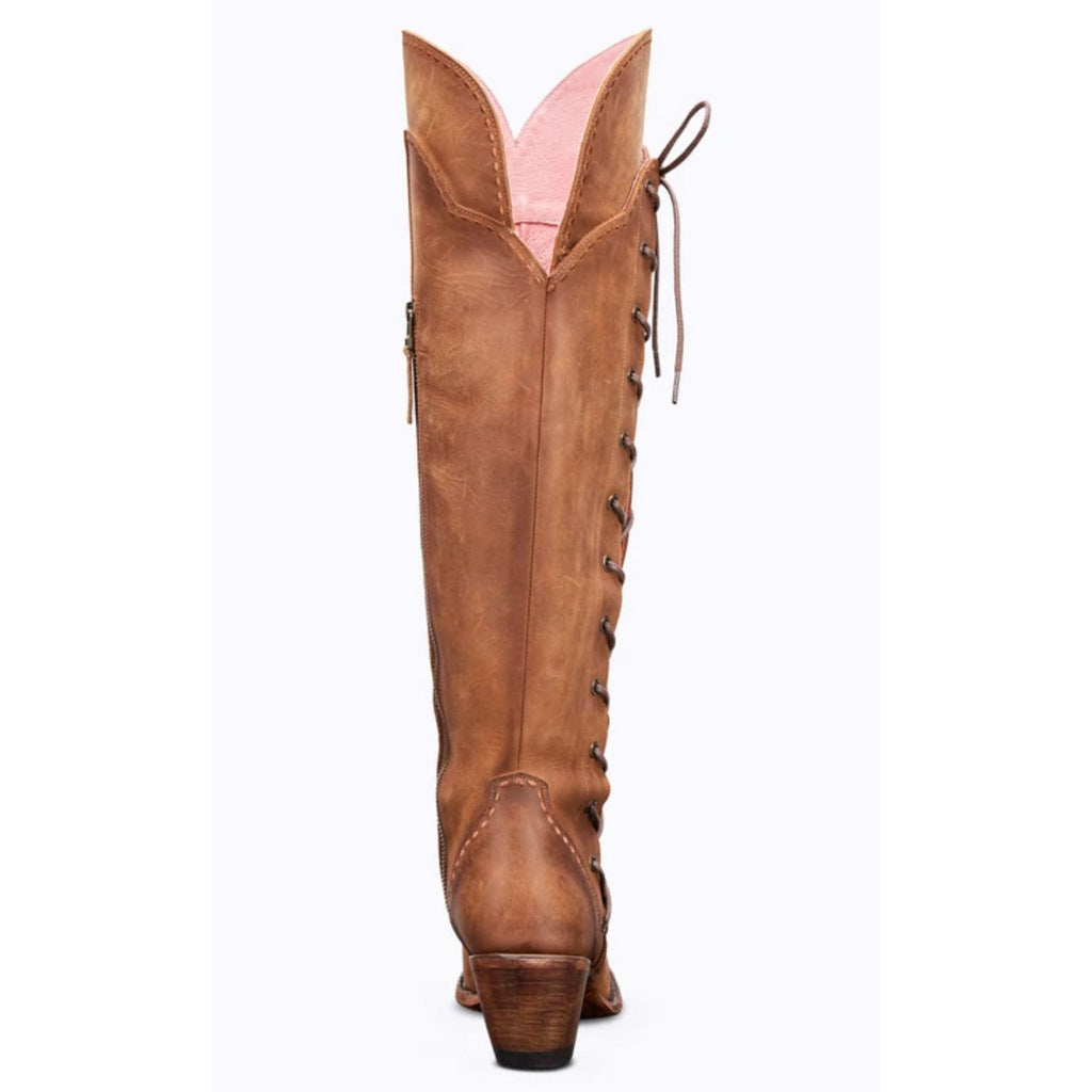 Anais | Vintage Embroidered Lace-Up Western Boots