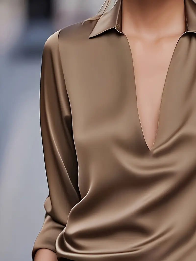 Eliane | Premium V-Neck Blouse for Women