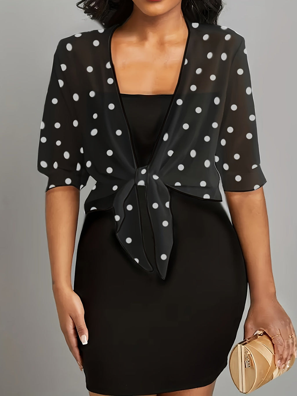Cinzia | Polka Dot Tie Blouse for Women