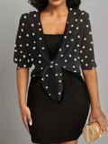 Cinzia | Polka Dot Tie Blouse for Women