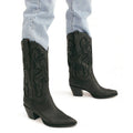 Axelle | Embroidered Pointed Toe Western Boots