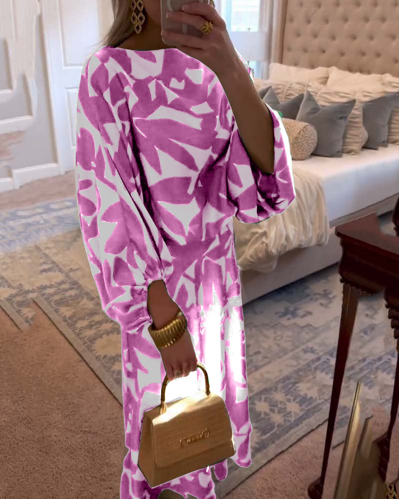 Ashley | Two-Piece Printed Set with Lantern Sleeves for Women