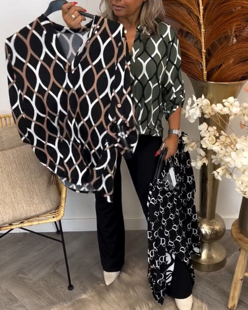Marianthi | Casual Long-Sleeve Printed Blouse for Women