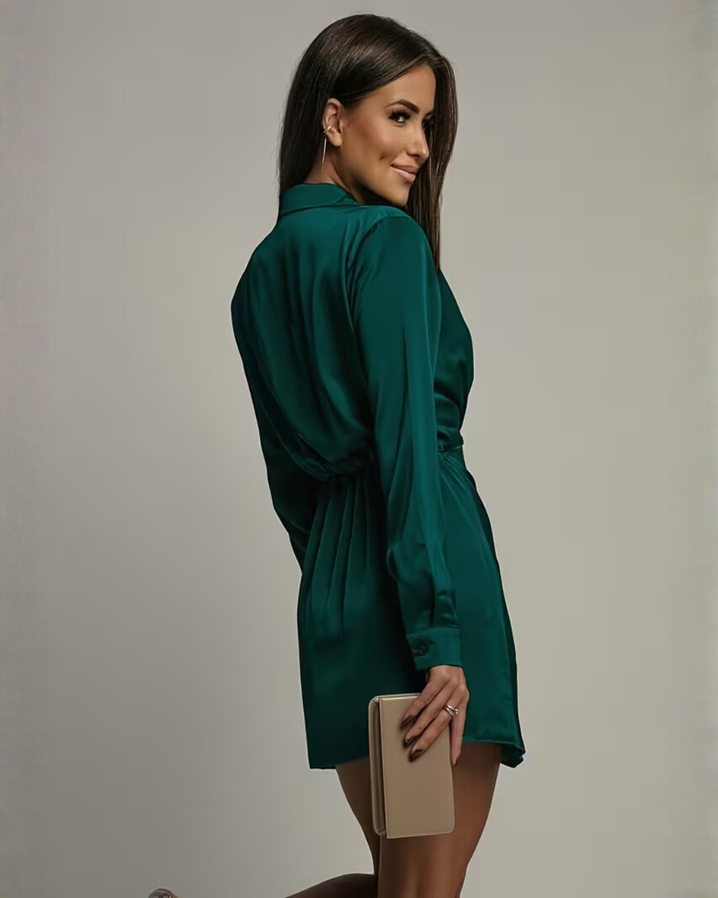 Ginevra | Satin Wrap Mini Dress