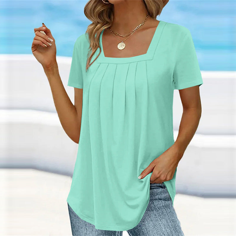 Athena | Pleated Summer Blouse