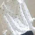 Vivian | Elegant Polka Dot Button Blouse for Women