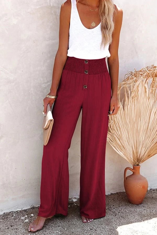 Ioanna | Linen High-Waisted Trousers for Women